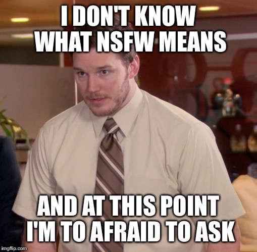 Afraid To Ask Andy | I DON'T KNOW WHAT NSFW MEANS; AND AT THIS POINT I'M TO AFRAID TO ASK | image tagged in memes,afraid to ask andy | made w/ Imgflip meme maker