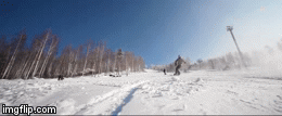 WAIT FOR IT | image tagged in gifs,funny,skiiing,joke's on you | made w/ Imgflip video-to-gif maker