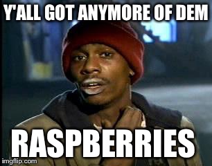 Y'all Got Any More Of That Meme | Y'ALL GOT ANYMORE OF DEM; RASPBERRIES | image tagged in memes,yall got any more of | made w/ Imgflip meme maker
