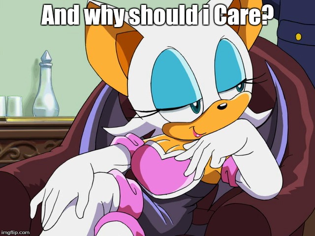 Sassy Rouge | And why should i Care? | image tagged in memes,sassy rouge,sonic the hedgehog,sonic,funny | made w/ Imgflip meme maker