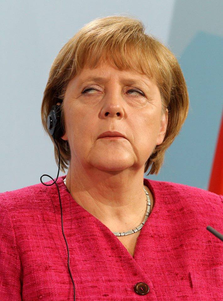 High Quality Annoyed Merkel Blank Meme Template