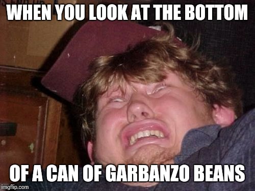 WTF Meme | WHEN YOU LOOK AT THE BOTTOM; OF A CAN OF GARBANZO BEANS | image tagged in memes,wtf | made w/ Imgflip meme maker