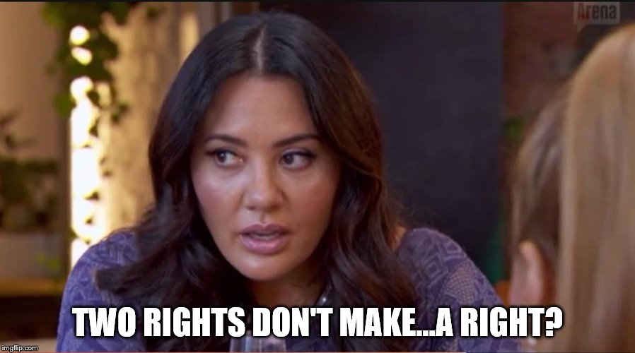 TWO RIGHTS DON'T MAKE...A RIGHT? | made w/ Imgflip meme maker