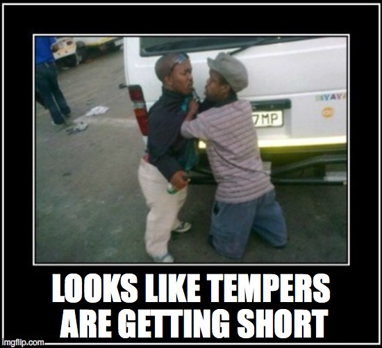 And in addition to everything else... | LOOKS LIKE TEMPERS ARE GETTING SHORT | image tagged in midgets,dwarf,fight | made w/ Imgflip meme maker