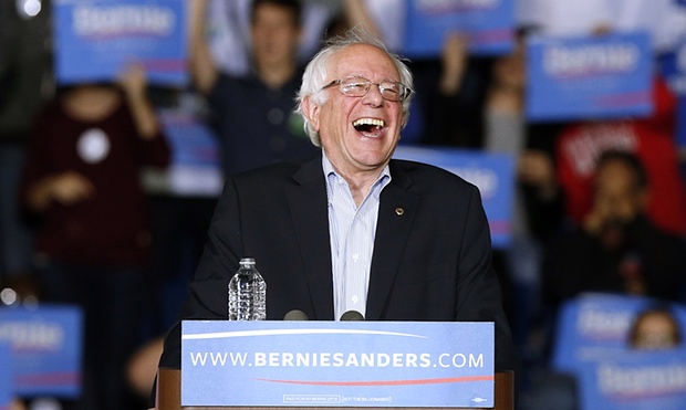 Bernie Laughing Blank Meme Template