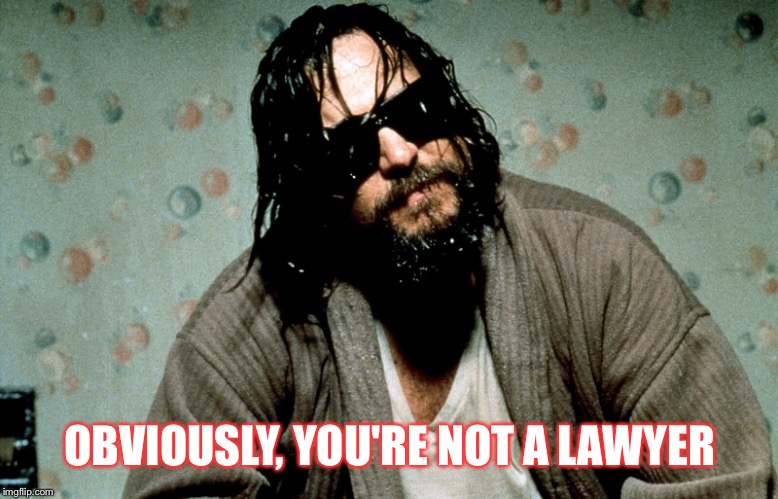 OBVIOUSLY, YOU'RE NOT A LAWYER | made w/ Imgflip meme maker