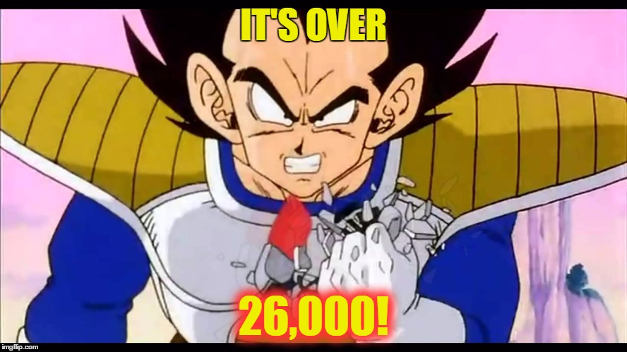 IT'S OVER 26,000! | made w/ Imgflip meme maker