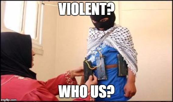 VIOLENT? WHO US? | made w/ Imgflip meme maker