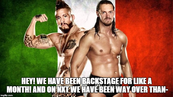 HEY! WE HAVE BEEN BACKSTAGE FOR LIKE A MONTH! AND ON NXT WE HAVE BEEN WAY OVER THAN- | made w/ Imgflip meme maker