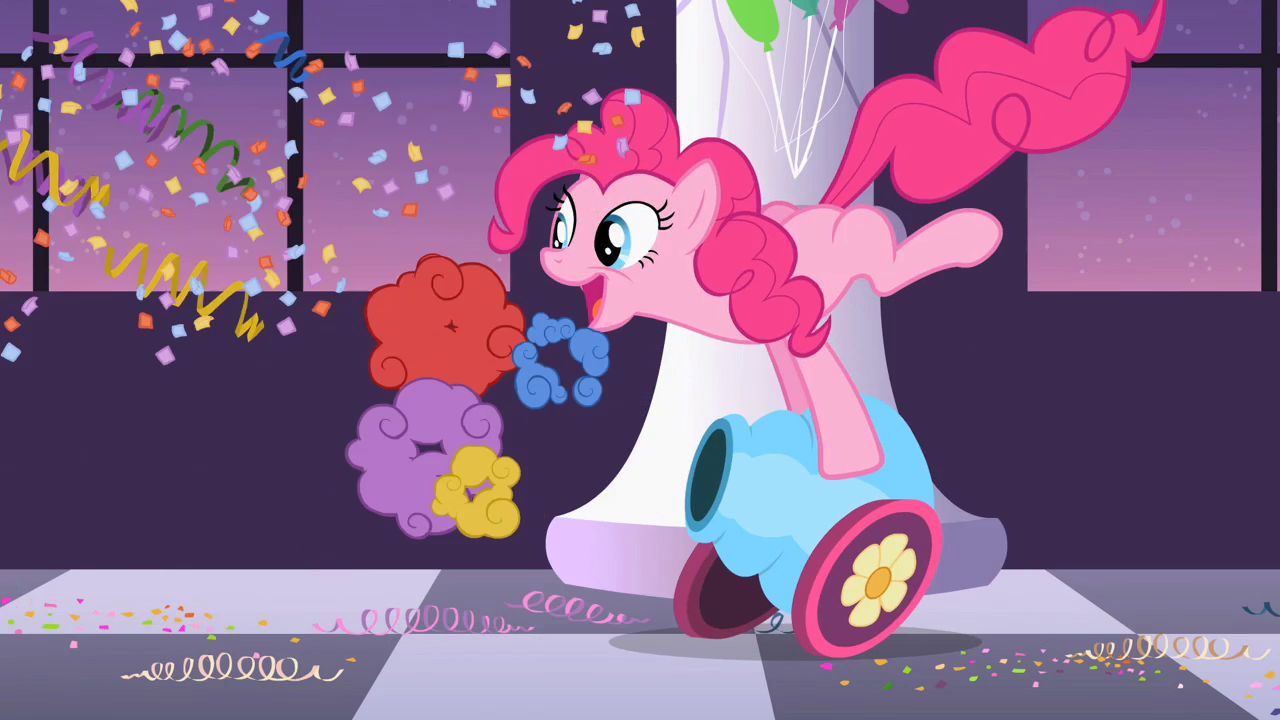 Pinkie Pie's party cannon explosion Blank Meme Template
