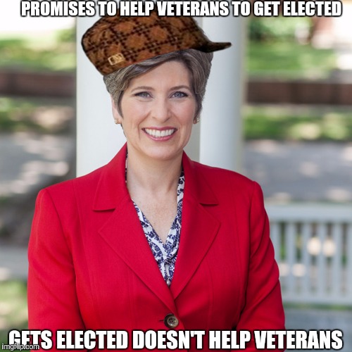 She's a straight up fraud | PROMISES TO HELP VETERANS TO GET ELECTED; GETS ELECTED DOESN'T HELP VETERANS | image tagged in politics | made w/ Imgflip meme maker