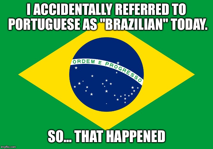 I ACCIDENTALLY REFERRED TO PORTUGUESE AS "BRAZILIAN" TODAY. SO... THAT HAPPENED | image tagged in bjj,brazil | made w/ Imgflip meme maker