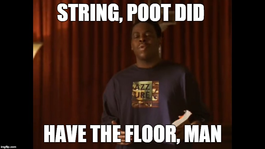 The Wire: Poot Has the Floor | STRING, POOT DID; HAVE THE FLOOR, MAN | image tagged in the wire,shaun mcginty,poot,stringer bell,season 3,richard burton | made w/ Imgflip meme maker