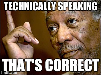 Morgan Freeman pointing | TECHNICALLY SPEAKING; THAT'S CORRECT | image tagged in morgan freeman pointing | made w/ Imgflip meme maker