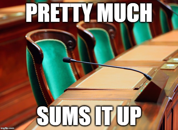 Empty chair with mic | PRETTY MUCH SUMS IT UP | image tagged in empty chair with mic | made w/ Imgflip meme maker