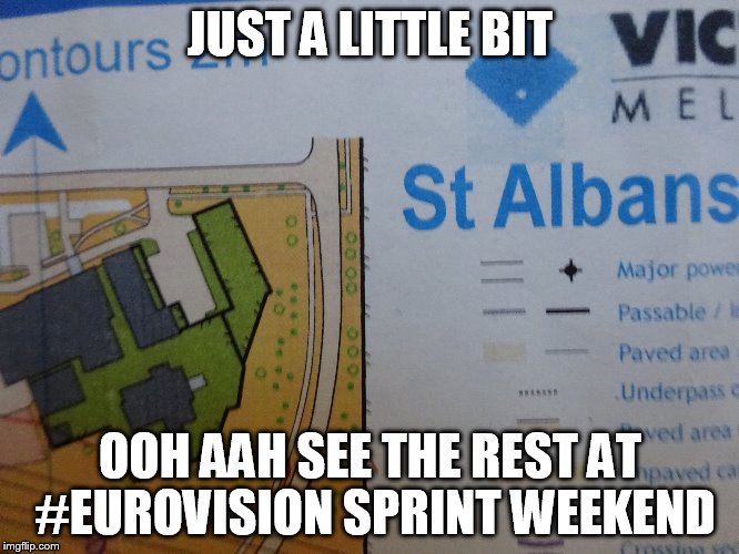 JUST A LITTLE BIT; OOH AAH SEE THE REST AT #EUROVISION SPRINT WEEKEND | made w/ Imgflip meme maker