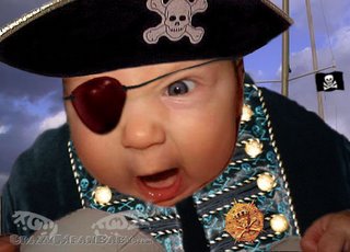 High Quality Crazy Mean Baby Pirate Blank Meme Template