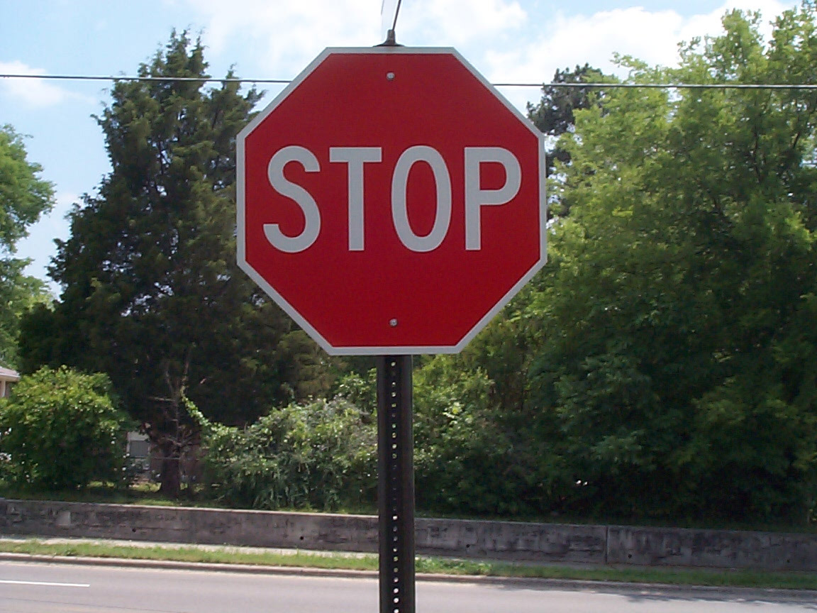 Stop sign Blank Meme Template