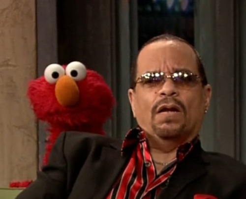 High Quality Elmo and ice t Blank Meme Template