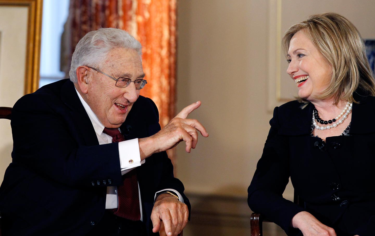 Hillary and Kissinger Blank Meme Template