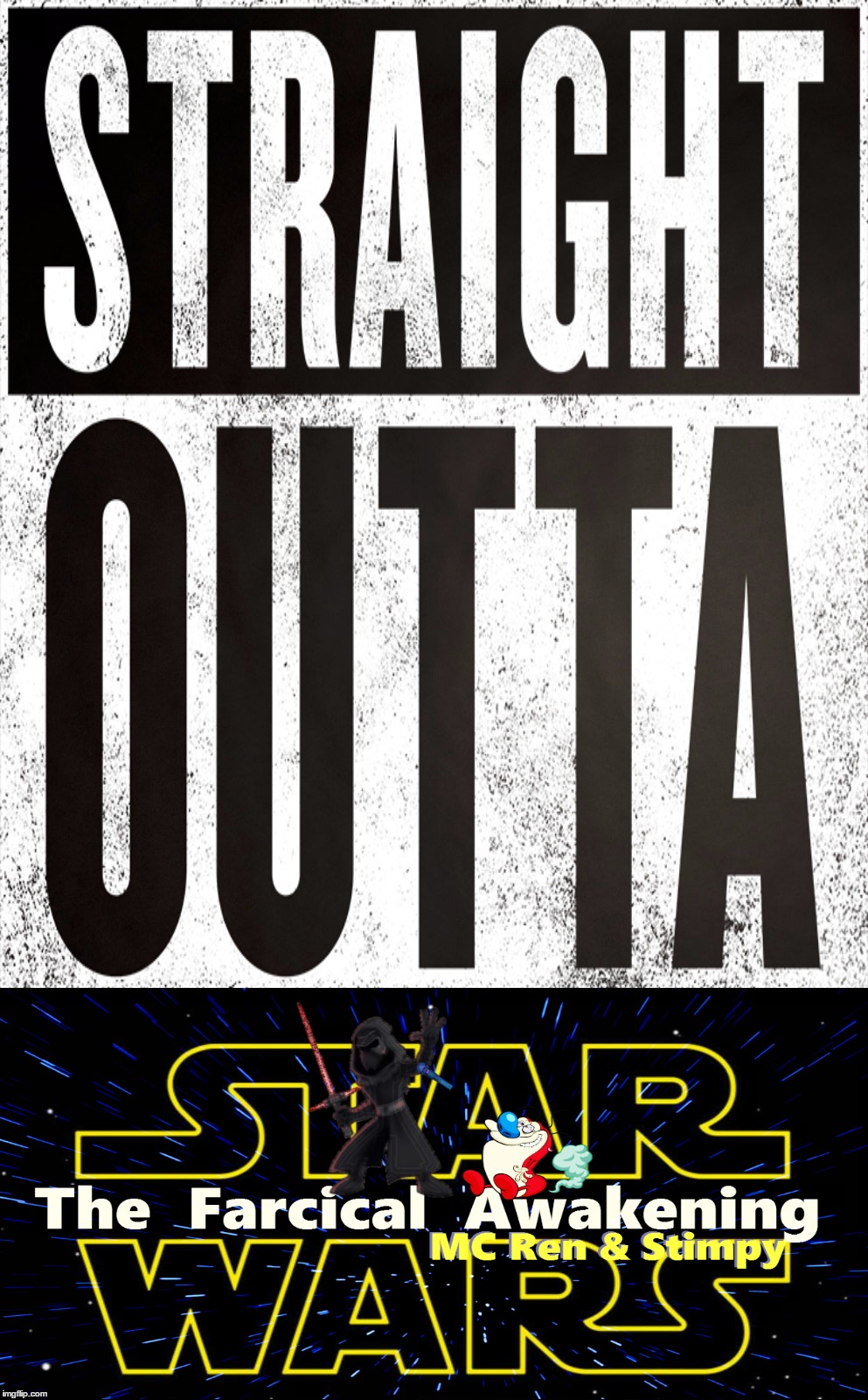 MC Ren & Stimpy #1 | image tagged in straight outta,ren and stimpy,kylo ren,star wars,straight outta compton,the force awakens | made w/ Imgflip meme maker