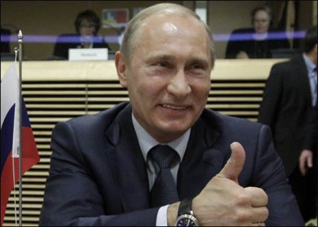 Putin Smile Thumbs Up Blank Meme Template