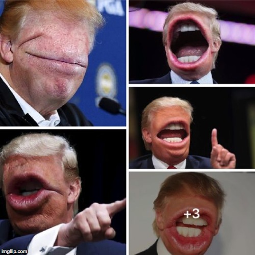 Despite the lack of most facial orifices, he still looks surprisingly like himself. | image tagged in donald trump | made w/ Imgflip meme maker