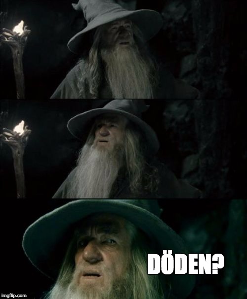 Confused Gandalf Meme | DÖDEN? | image tagged in memes,confused gandalf | made w/ Imgflip meme maker