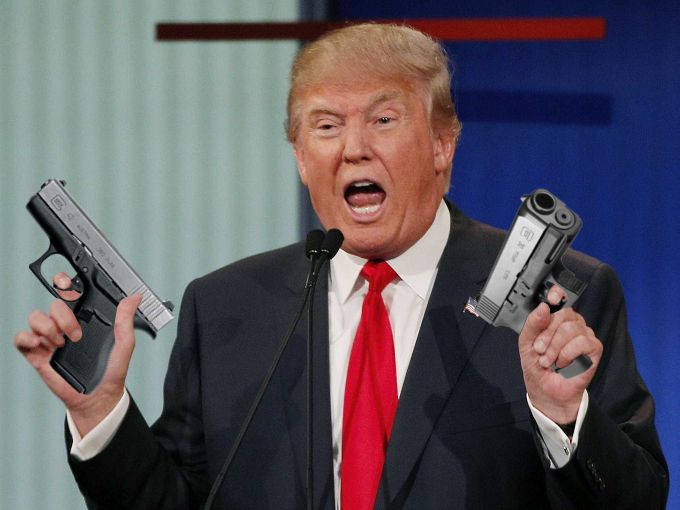 High Quality Gun Trump Blank Meme Template