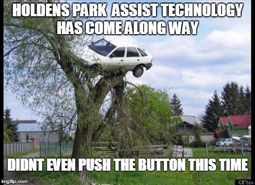 I JUST WANT ONE..... | HOLDENS PARK  ASSIST TECHNOLOGY HAS COME ALONG WAY; DIDNT EVEN PUSH THE BUTTON THIS TIME | image tagged in memes,secure parking,holden,cruise,ford | made w/ Imgflip meme maker