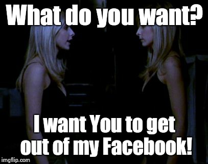 What do you want? I want You to get out of my Facebook! | image tagged in the first facebook | made w/ Imgflip meme maker