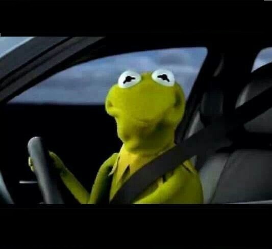 High Quality kermit the frog frowned face Blank Meme Template