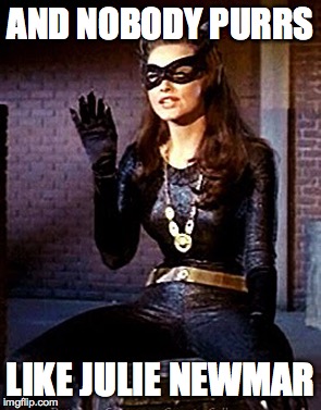 AND NOBODY PURRS LIKE JULIE NEWMAR | made w/ Imgflip meme maker