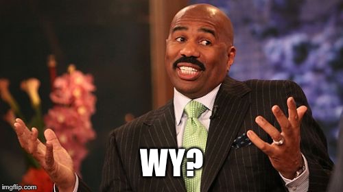 WY? | image tagged in memes,steve harvey | made w/ Imgflip meme maker