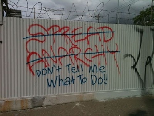 image tagged in funny,vandalism,irony