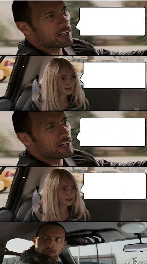 High Quality The Rock Driving 2.0 Blank Meme Template