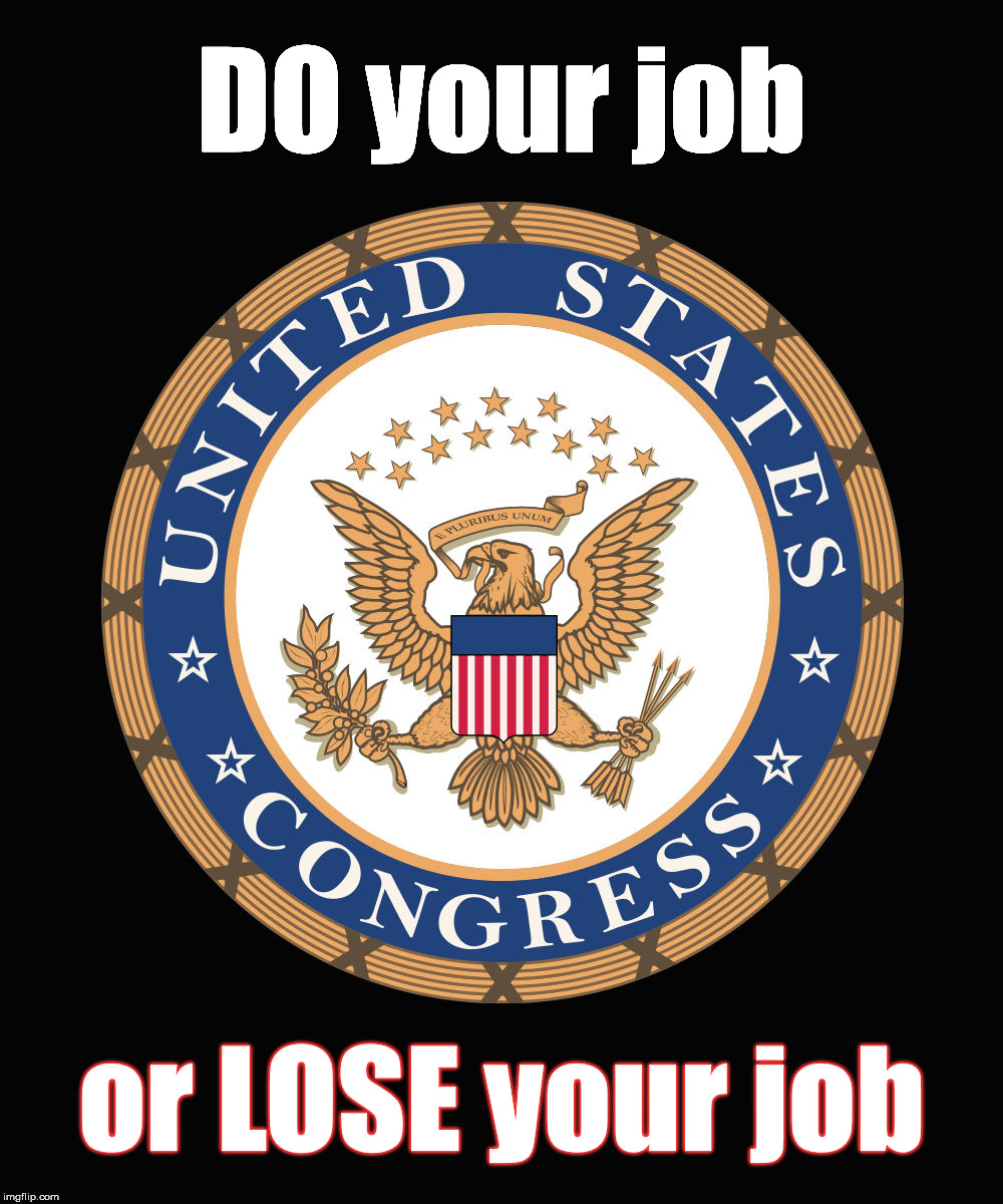Congress seal | DO your job; or LOSE your job | image tagged in congress seal | made w/ Imgflip meme maker