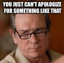 YOU JUST CAN'T APOLOGIZE FOR SOMETHING LIKE THAT | made w/ Imgflip meme maker