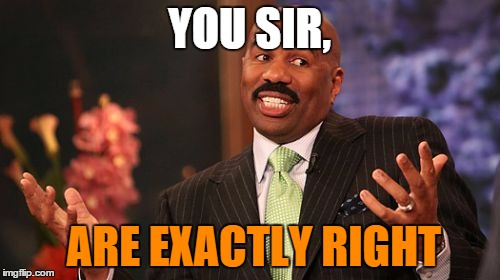 Steve Harvey Meme | YOU SIR, ARE EXACTLY RIGHT | image tagged in memes,steve harvey | made w/ Imgflip meme maker