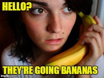 HELLO? THEY'RE GOING BANANAS | made w/ Imgflip meme maker