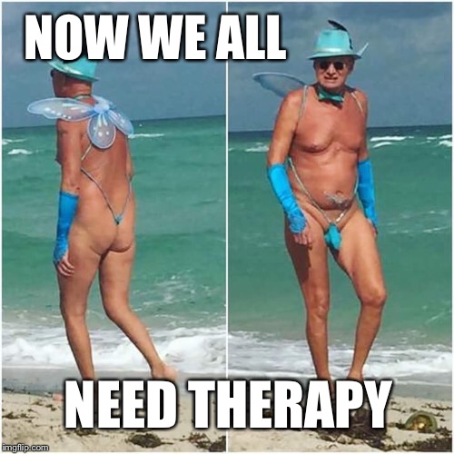 beach fairy | NOW WE ALL NEED THERAPY | image tagged in beach fairy | made w/ Imgflip meme maker