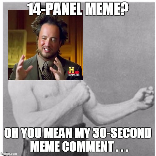 14-PANEL MEME? OH YOU MEAN MY 30-SECOND MEME COMMENT . . . | made w/ Imgflip meme maker