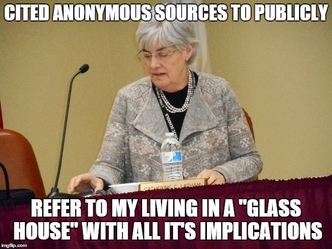 INCLINED TO MALIGN? | CITED ANONYMOUS SOURCES TO PUBLICLY REFER TO MY LIVING IN A "GLASS HOUSE" WITH ALL IT'S IMPLICATIONS | image tagged in school,character | made w/ Imgflip meme maker