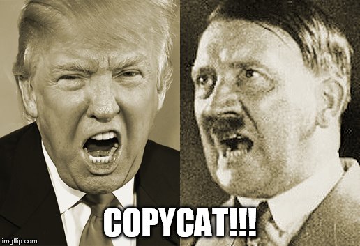 Trump Hitler  | COPYCAT!!! | image tagged in trump hitler | made w/ Imgflip meme maker